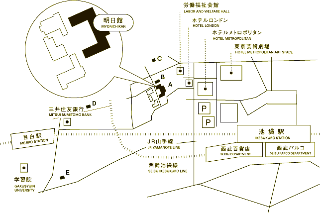 自由学園明日館　地図